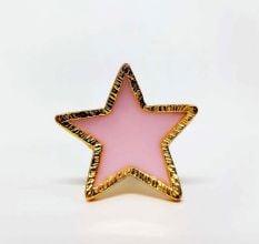 Pink Handmade Brass Star Knob